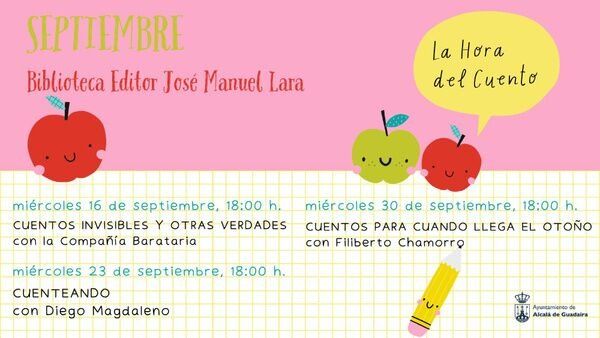 La hora del cuento en la biblioteca Editor José Manuel Lara: Cuenteando