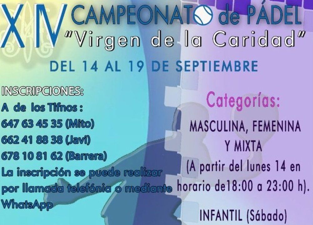 Campeonato de pádel Virgen de la Caridad