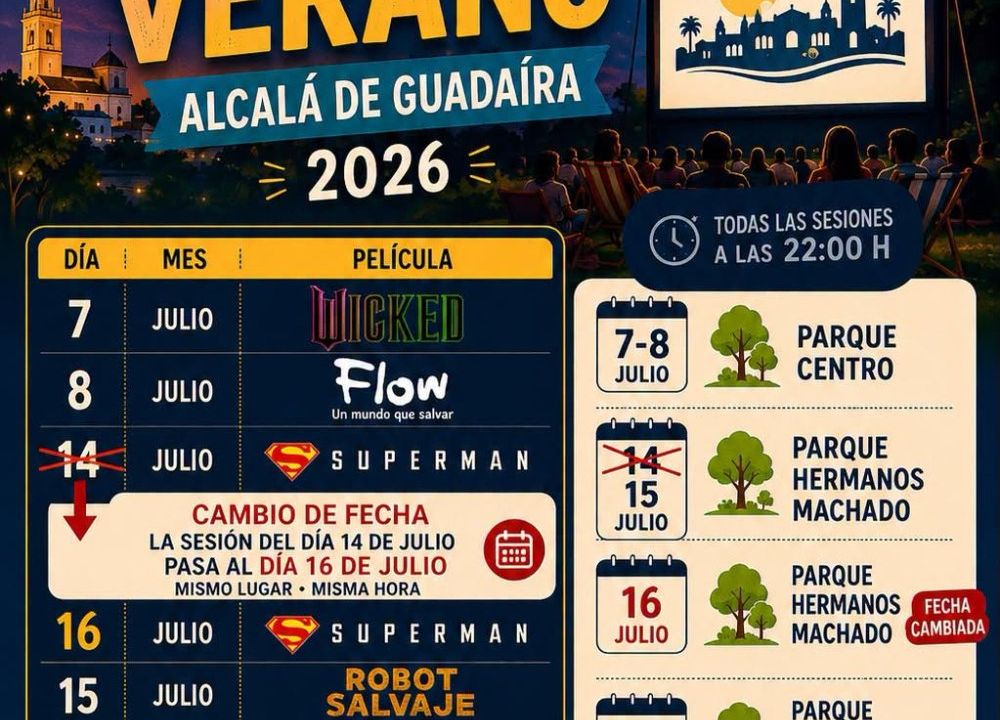 Cine de verano en Alcalá