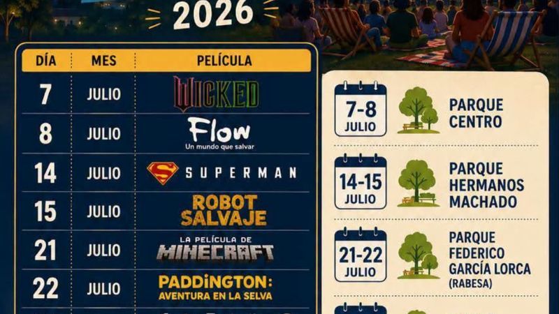 Cine de verano en Alcalá
